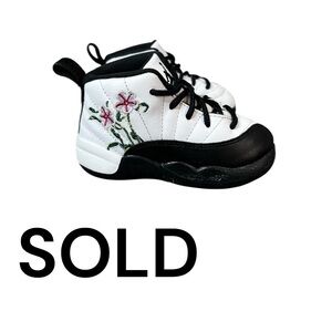 Nike Air Jordan 12 Retro TD 'Floral' Baby Sz‎ 6 C